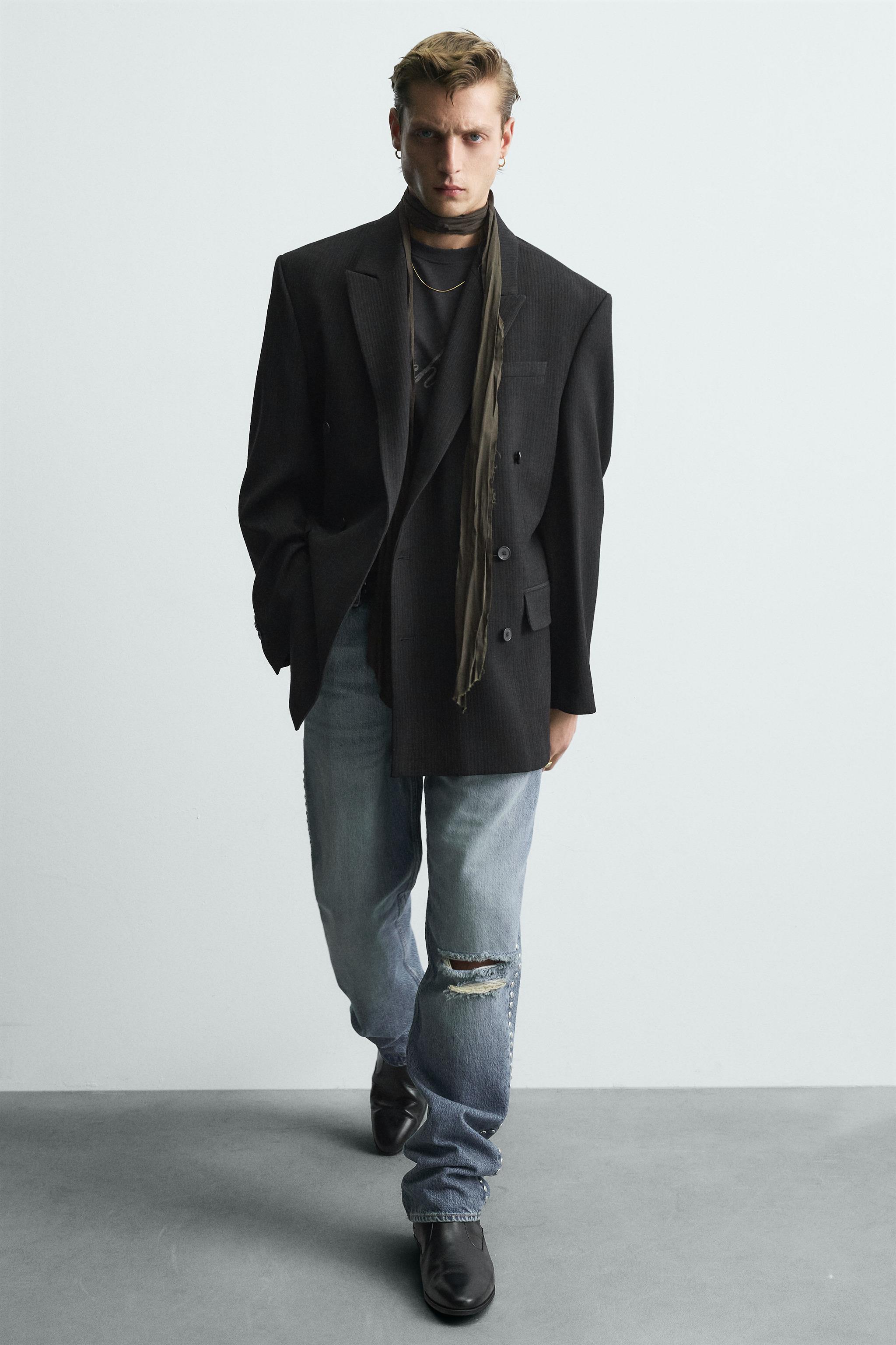 LIMITED EDITION DOUBLE BREASTED PINSTRIPE SUIT BLAZER